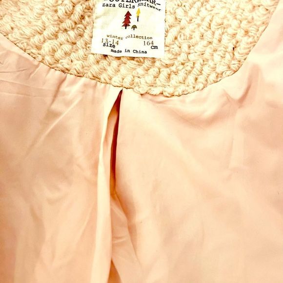 Super Cute Zara Girls Sherpa Wool Coat - Picture 6 of 6